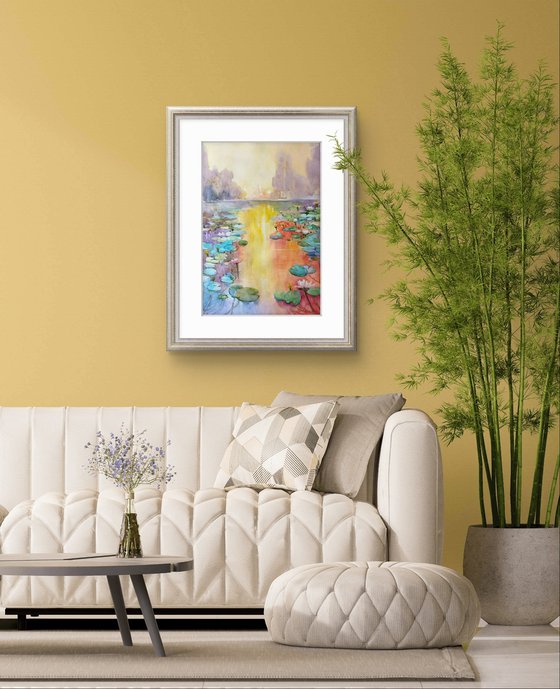 Pind with water lily