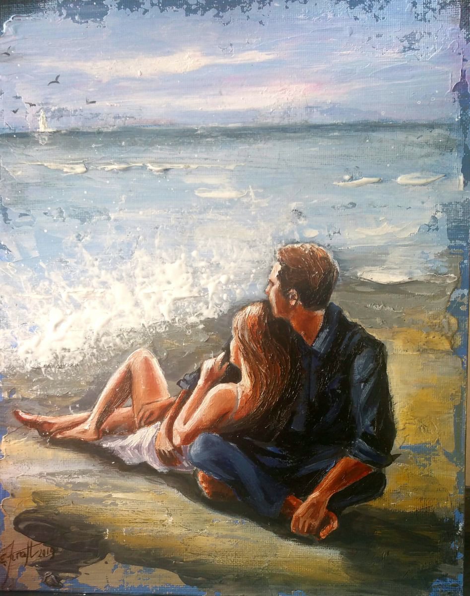 Expressive Oil Painting , Love Is ... By Elena Kraft, 9 X 12, Artwork For Sale On Artfinder