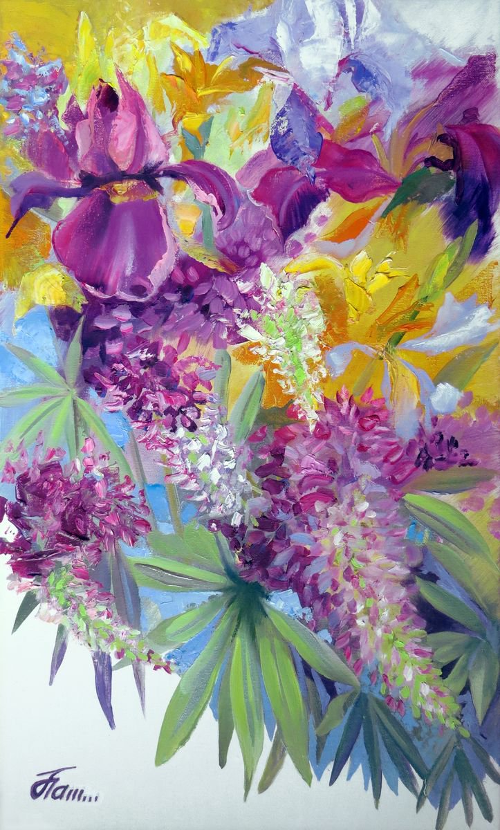 SUMMER MUSIC, 30x50, oil on canvas by Olga Panina