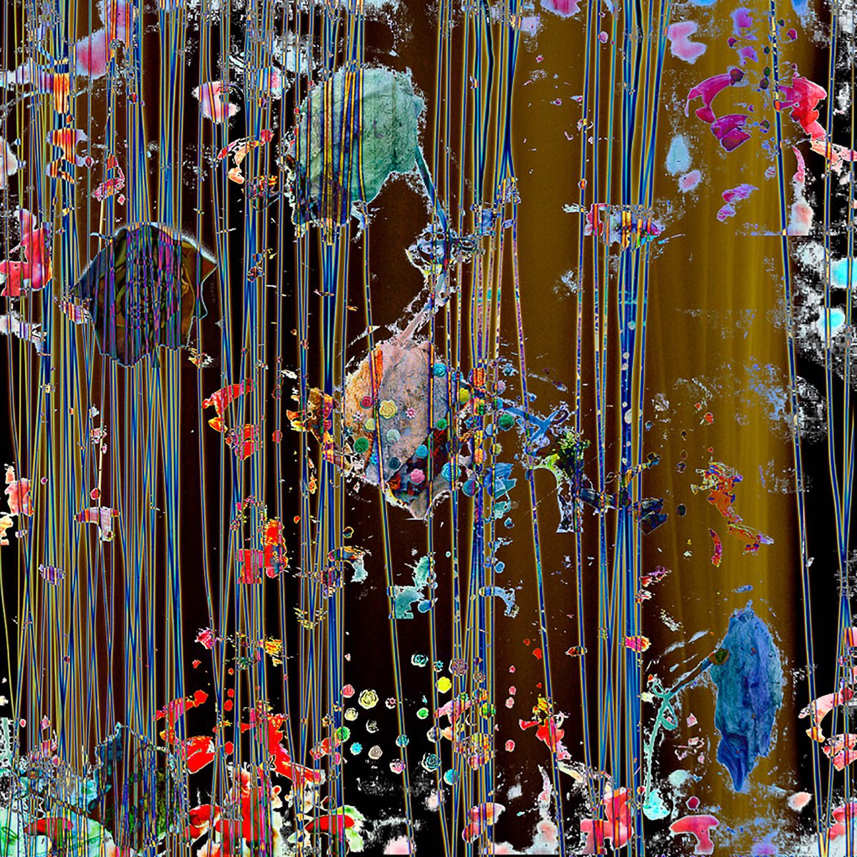 Expressive Abstract C-Type Print By Geert Lemmers Fpa, 31 X 31, A New Archeology Opus 12, Original Artwork