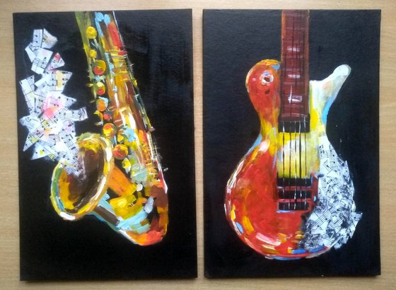 "Duet" - original diptych