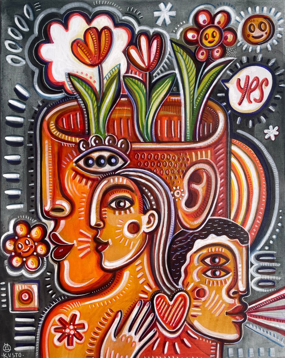  Love In Bloom By Daria Kusto, 16 X 20, Artwork For Sale On Artfinder