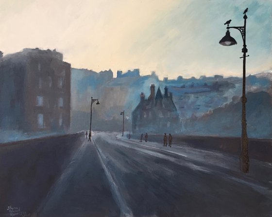 'The Dean Bridge, Edinburgh, Winter'