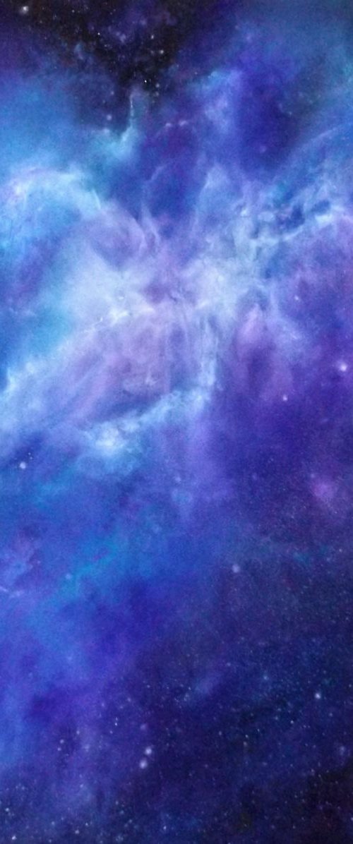 Pheonix - Finger-painted Space, Starry Sky, Nebula by Lisa Price