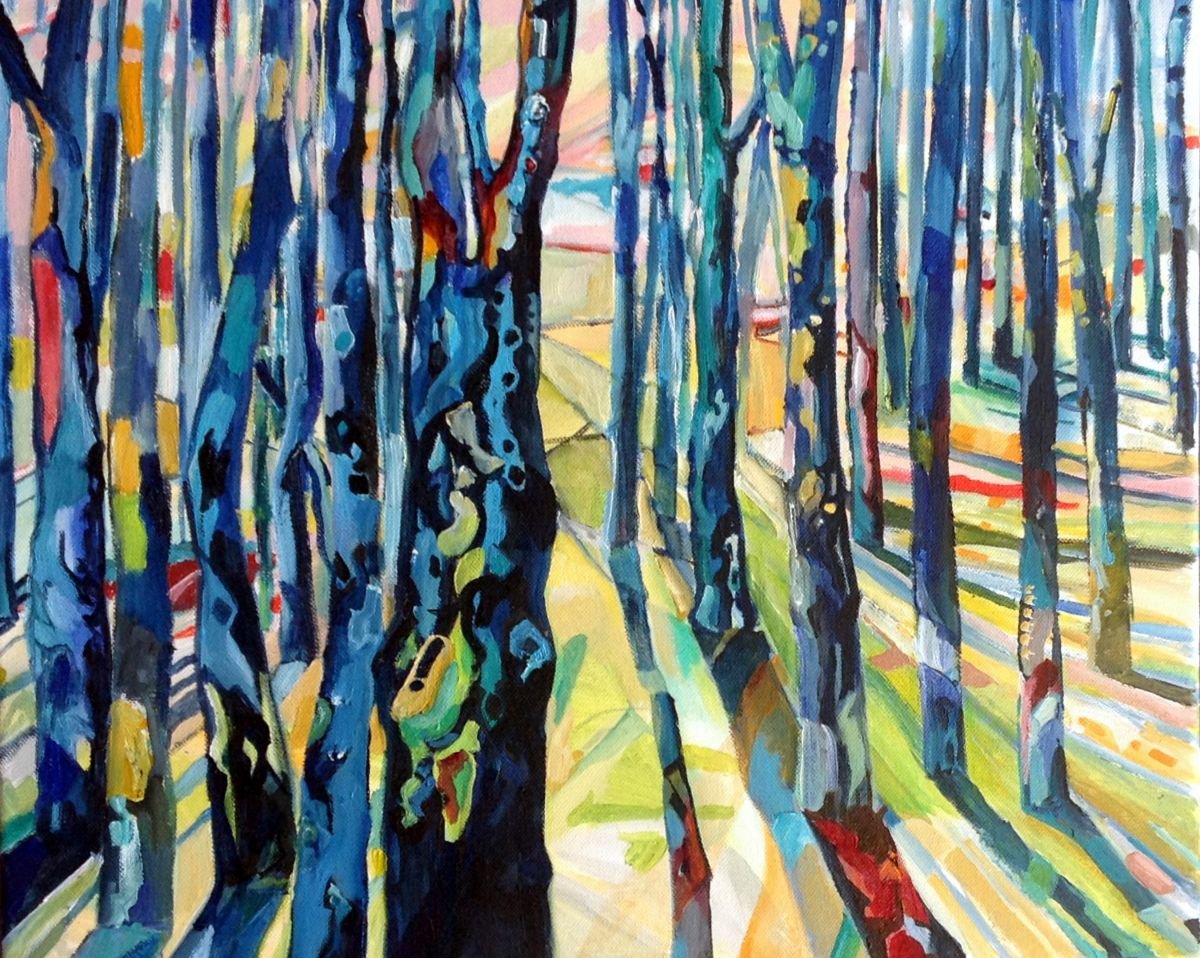 Abstract Evening Oil painting by Chris Walker | Artfinder