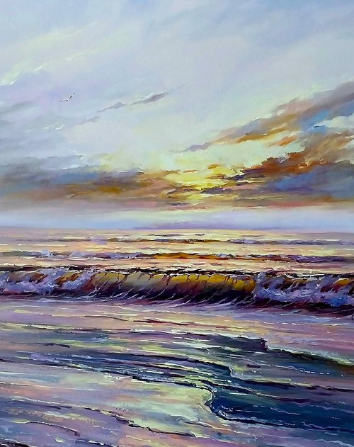 Sunrise on sea by Andrej  Ostapchuk