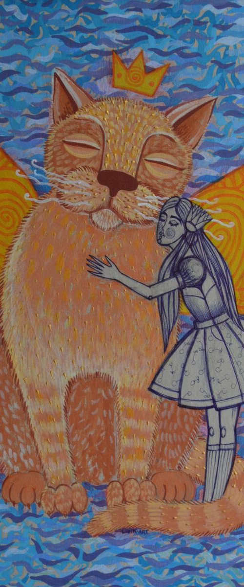 Lea and Red Cat by Lidia Matviyenko /Lidikart/