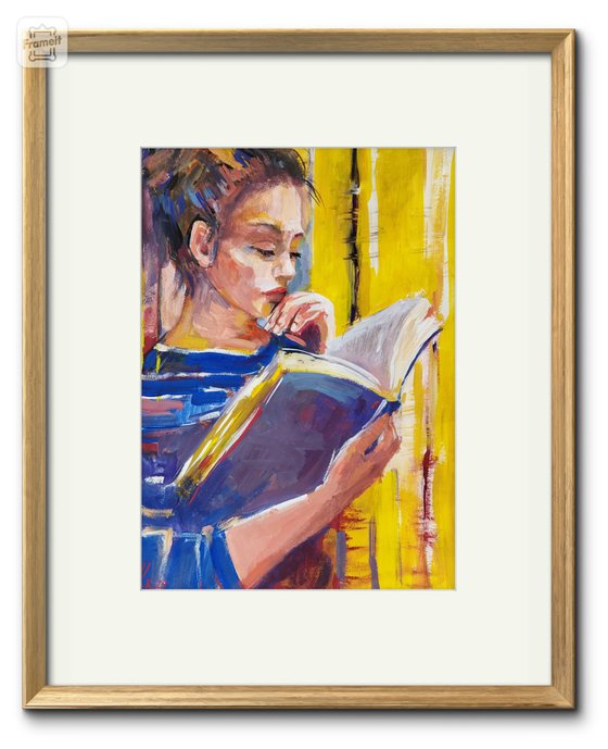 Girl reading a book