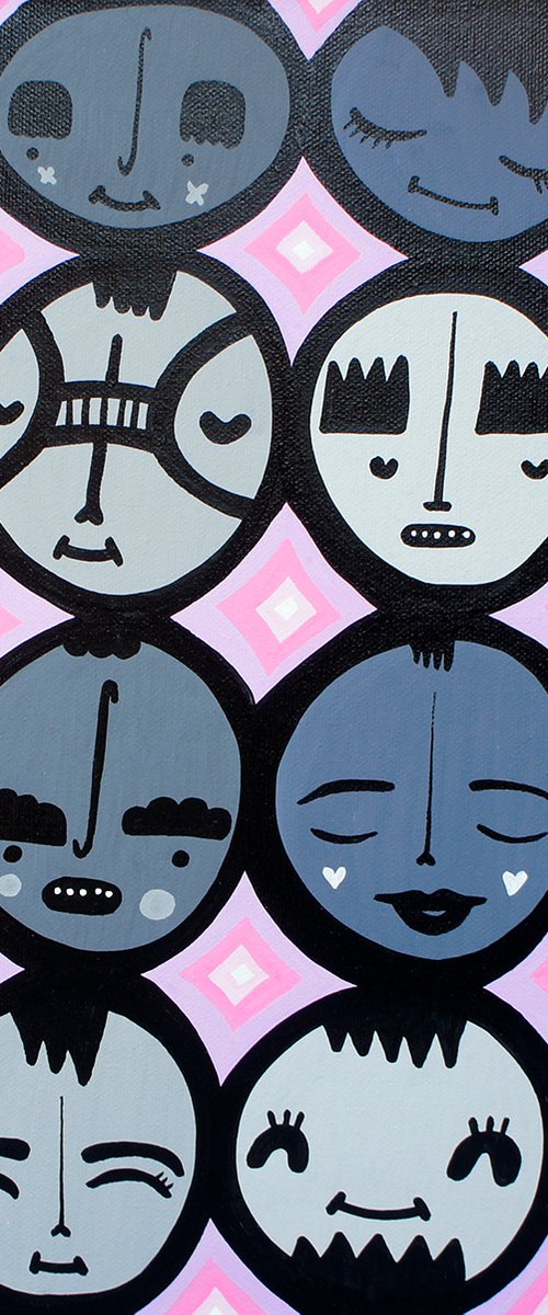 Divided By Diamonds - Pink by Kev Munday