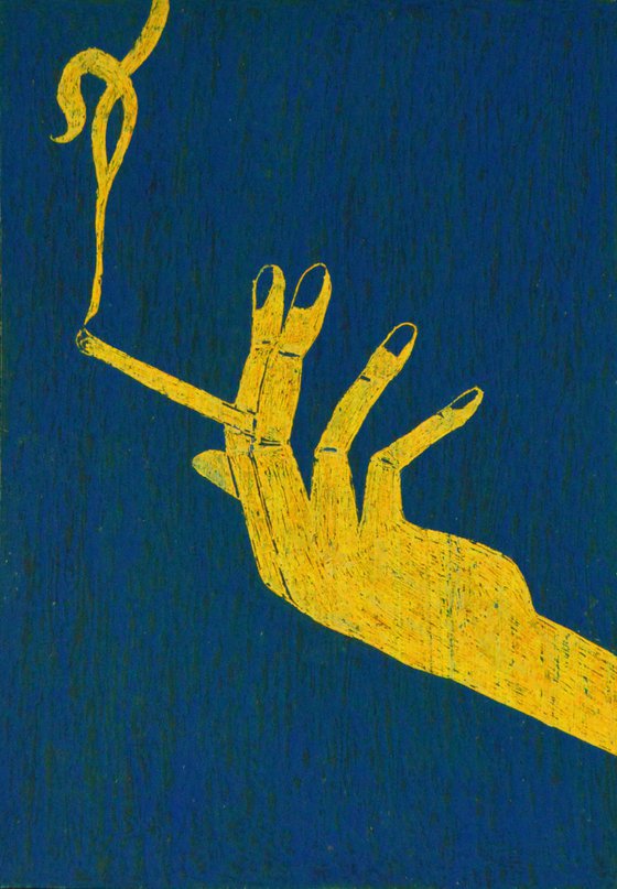 Hand with cigarette