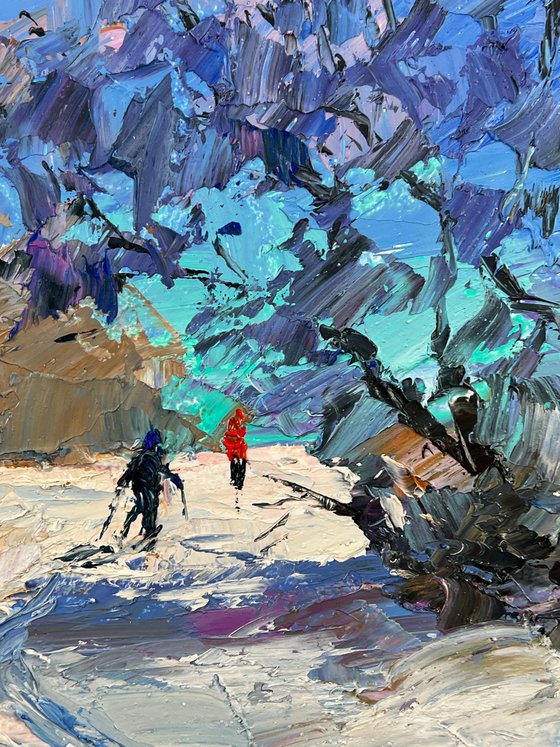 Skiing in the Mountains