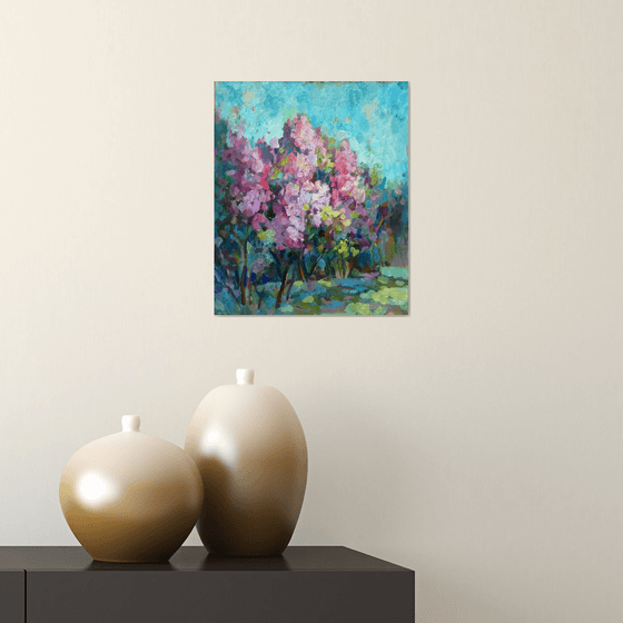 Blooming Lilac painting