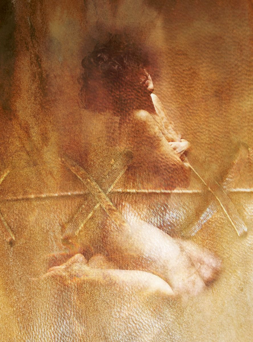 Illustrative Portrait Photograph By Bojan Jevtic, 29 X 39, Trapped, Original Artwork