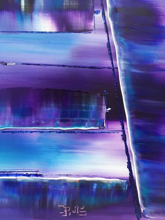 "Variations In Purple" - SPECIAL PRICE - Original PMS Oil Painting On Canvas - 36" x 24"
