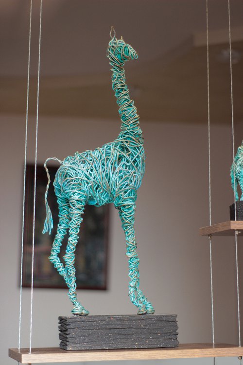 Green giraffe by Karen Axikyan