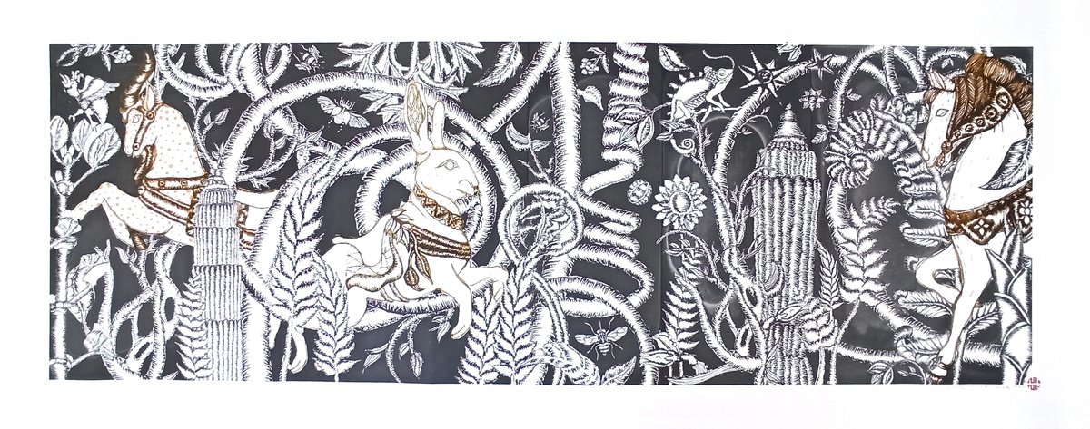 Illustrative Screenprint , In My Whole Dream By Mine Okur, 94 X 35, Artwork For Sale On Artfinder