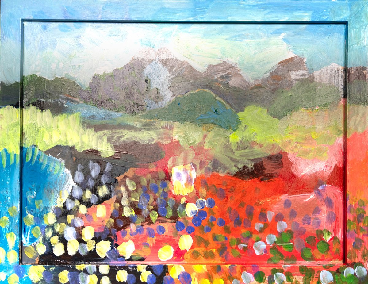 View To The Mountains By Elizabeth Anne Fox, 18 X 14, Artwork For Sale On Artfinder