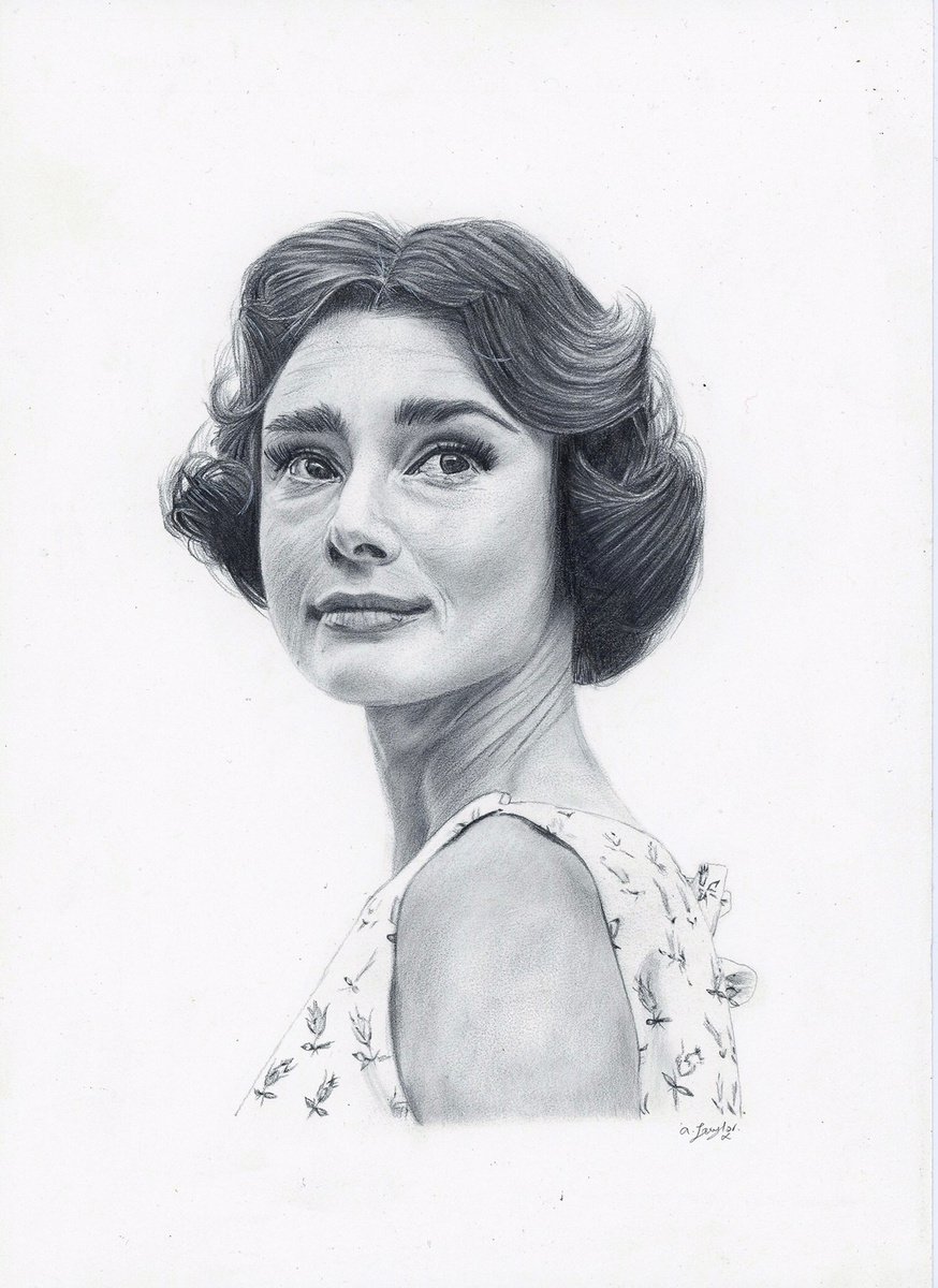 Audrey Hepburn Pencil drawing by Amelia Taylor | Artfinder