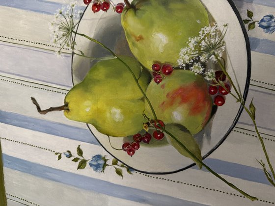 Blue Symphony on the Kitchen Table