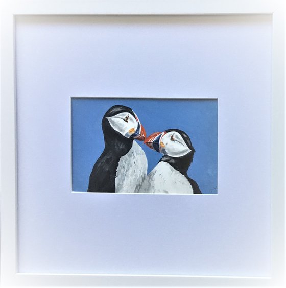 Kissing Puffins