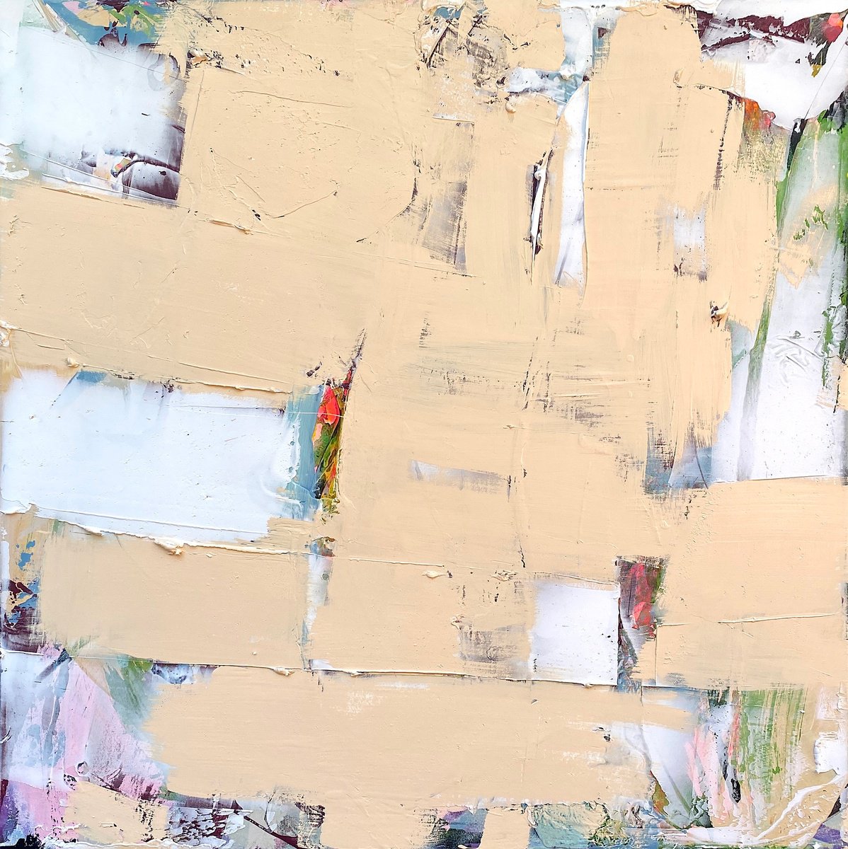 Abstract Acrylic Painting By Jason Forcier, 48 X 48, Snug Retreat, Original Artwork