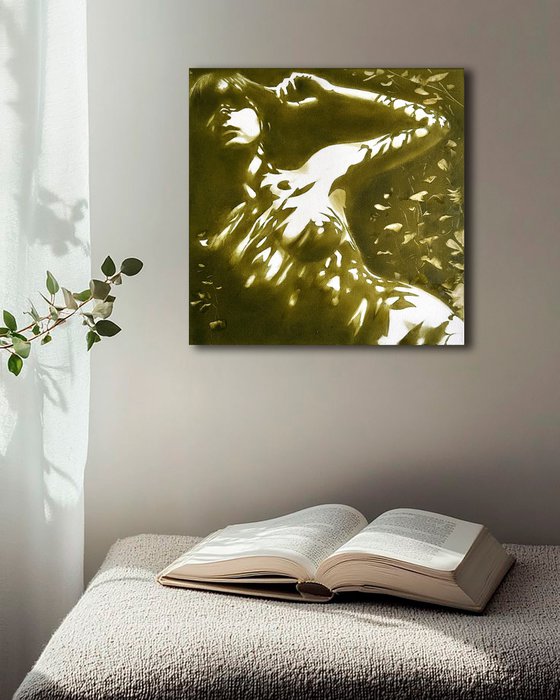 Forest Nymph's Reflection Green Nude Shadows