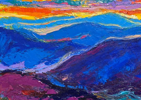 Magic of the evening mountains