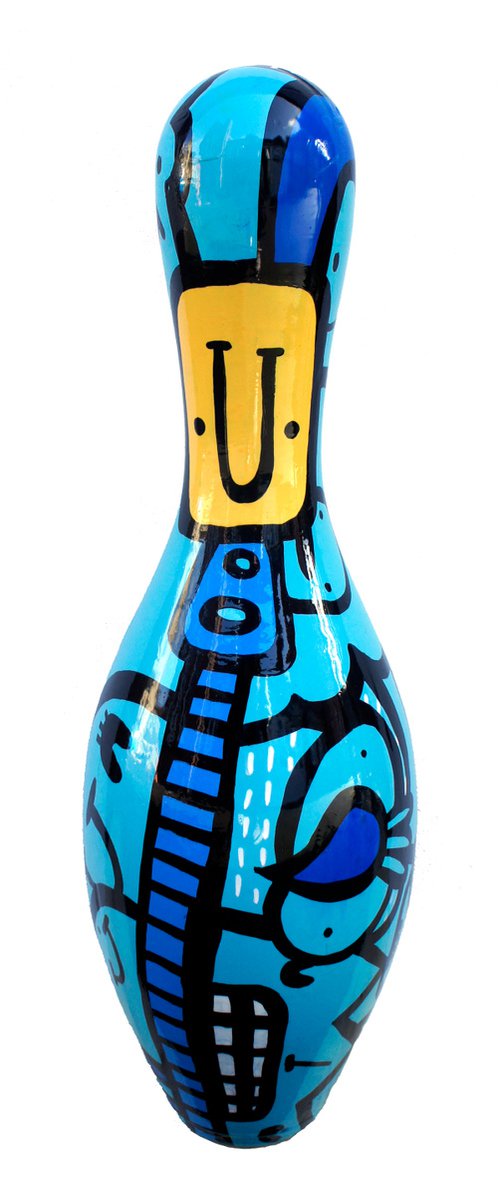 Happy Pin (Sky Blue) by Kev Munday