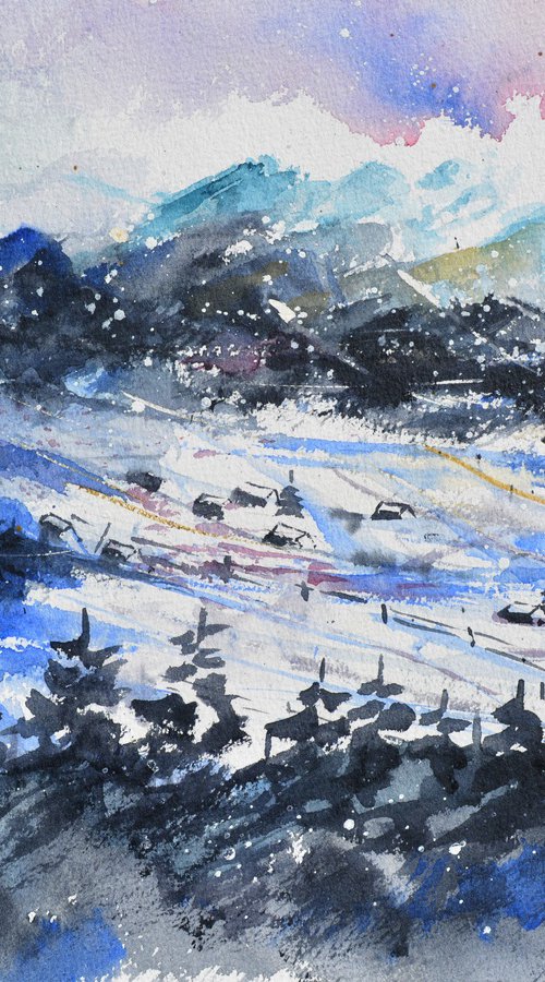 In the mountains watercolor by Pol Henry Ledent