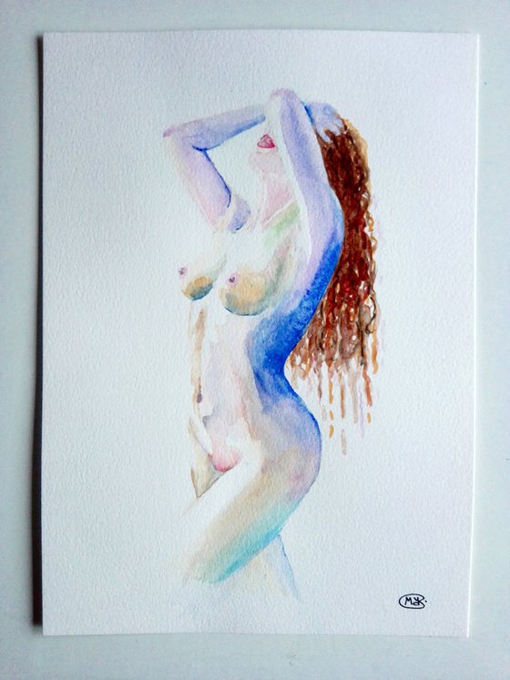 Nude female in colours