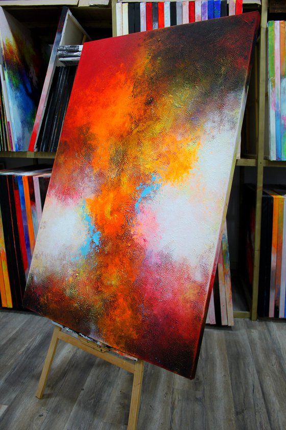 150x100cm. / extra large painting / Passion