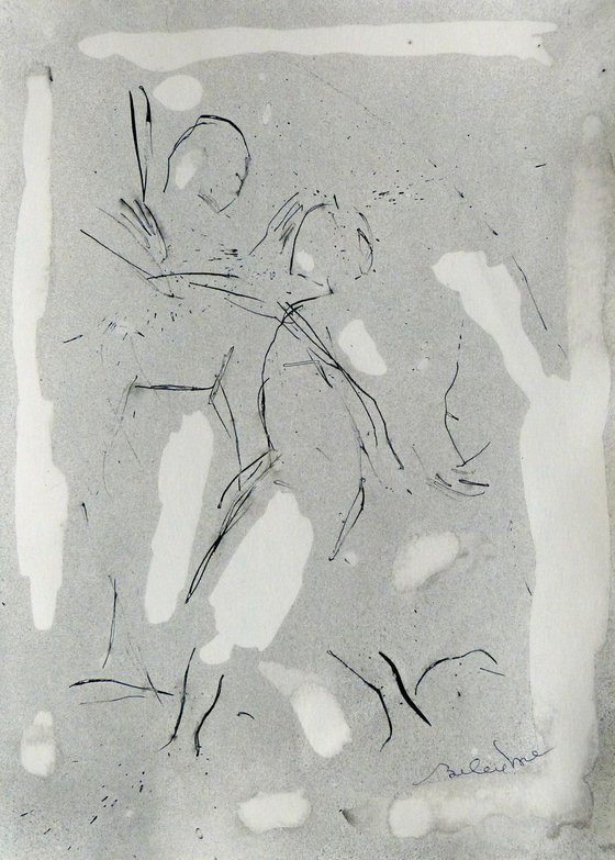 Scribbles 8, ink on paper 21x29 cm