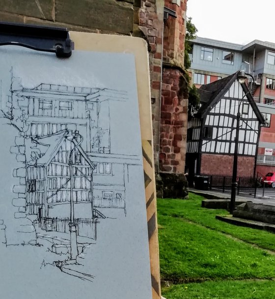 Old and new: St Mary's Place, Shrewsbury