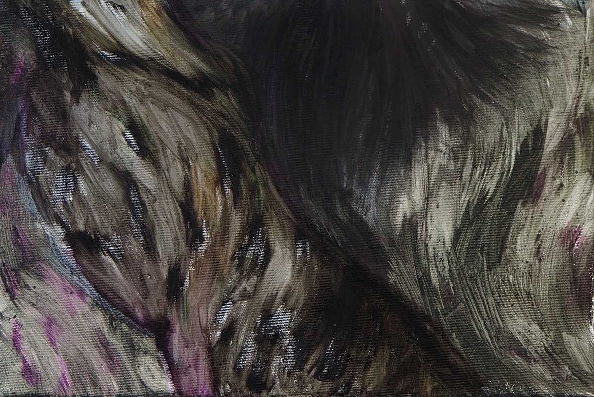 Expressive Abstract Painting By Cynthia Gregorova, 16 X 10, Something Is Present Iii, Original Artwork