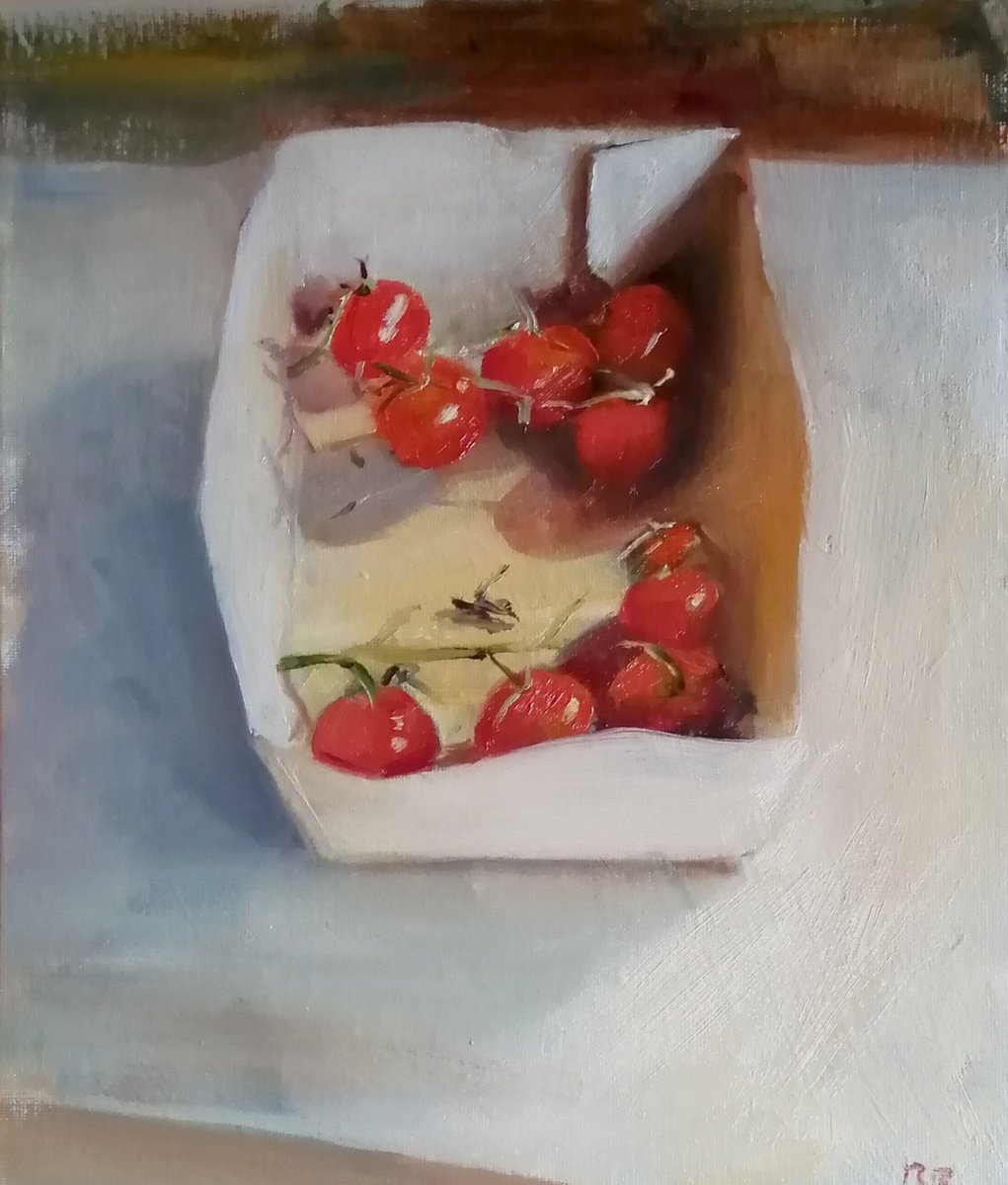 Box of tomatoes by Rosemary Burn