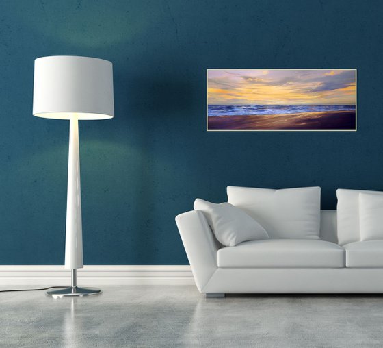 SUNSET SEA IX. 100x42cm