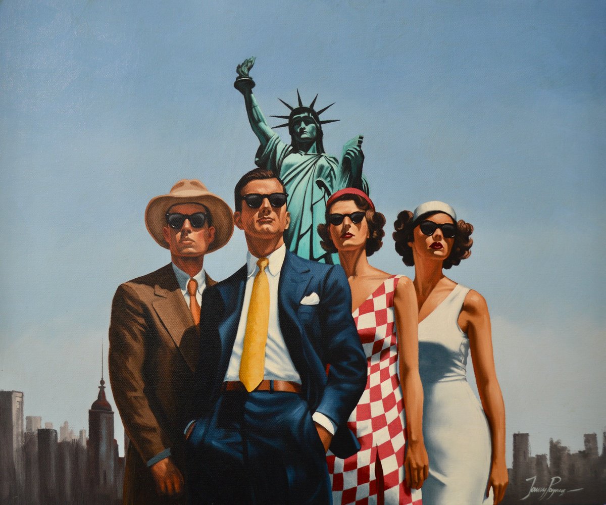 Impressionistic Portrait Oil Painting By Johnny Popkess, 24 X 20, Lady Liberty, Original Artwork