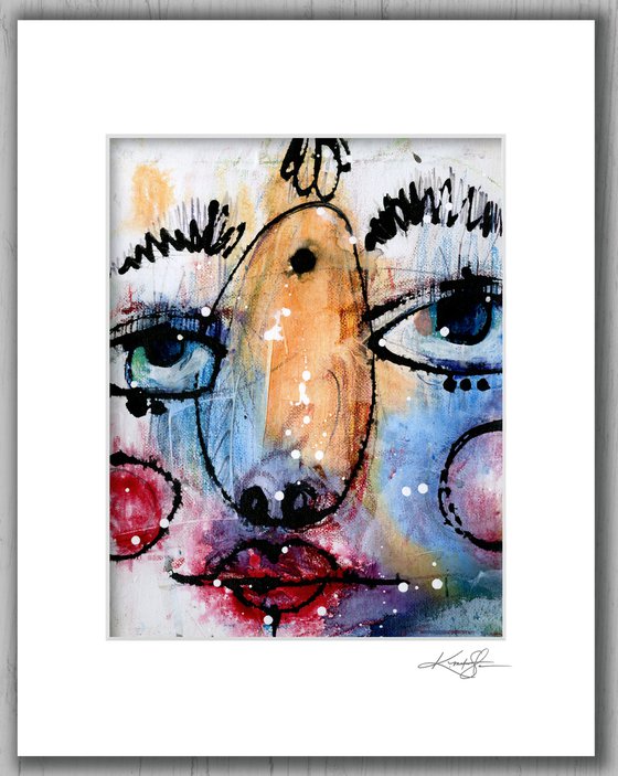 Funky Face Whimsy 16 - Painting by Kathy Morton Stanion
