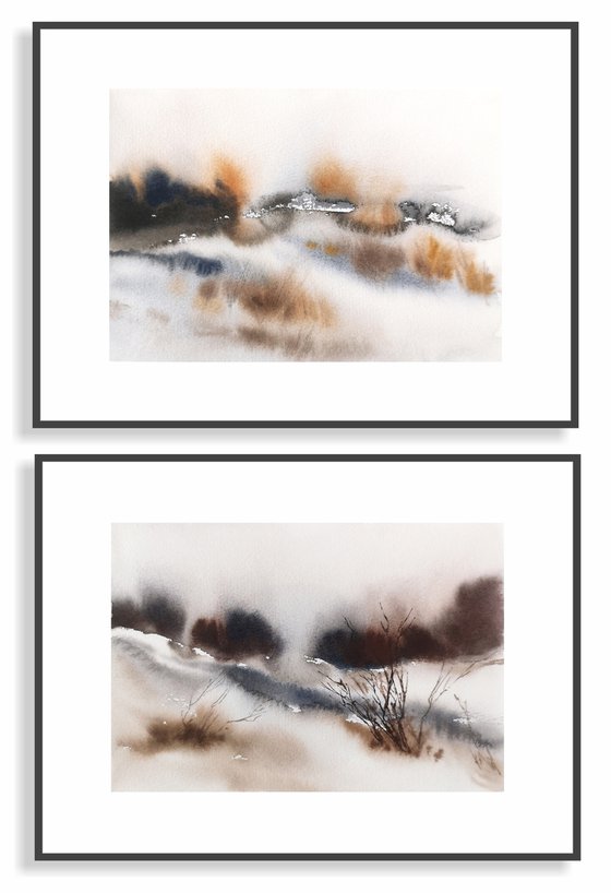 Minimalist landscape set of 2