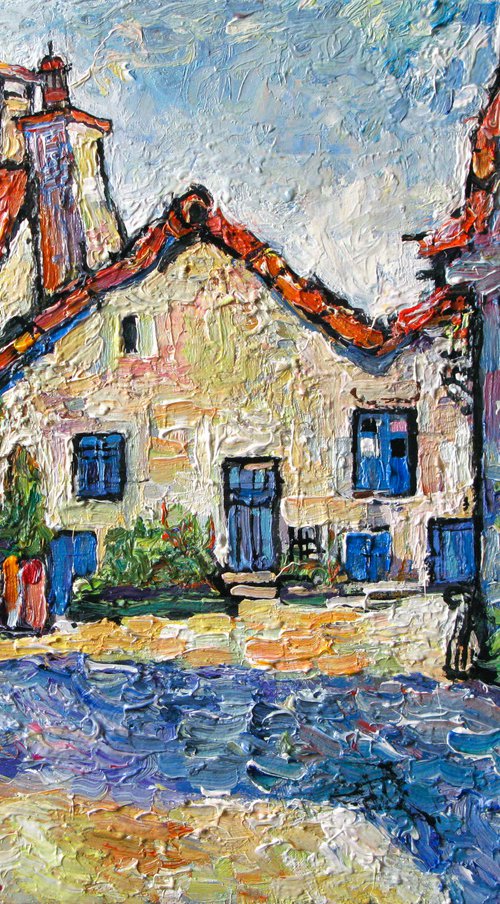 Street and midday shadow. by Nikifor Swiristuhin