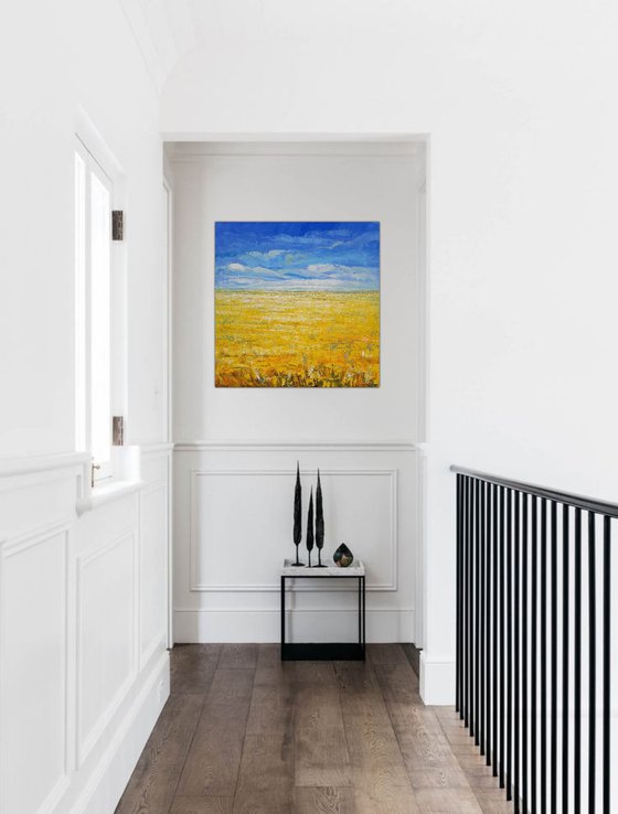 Yellow Field 80x80cm