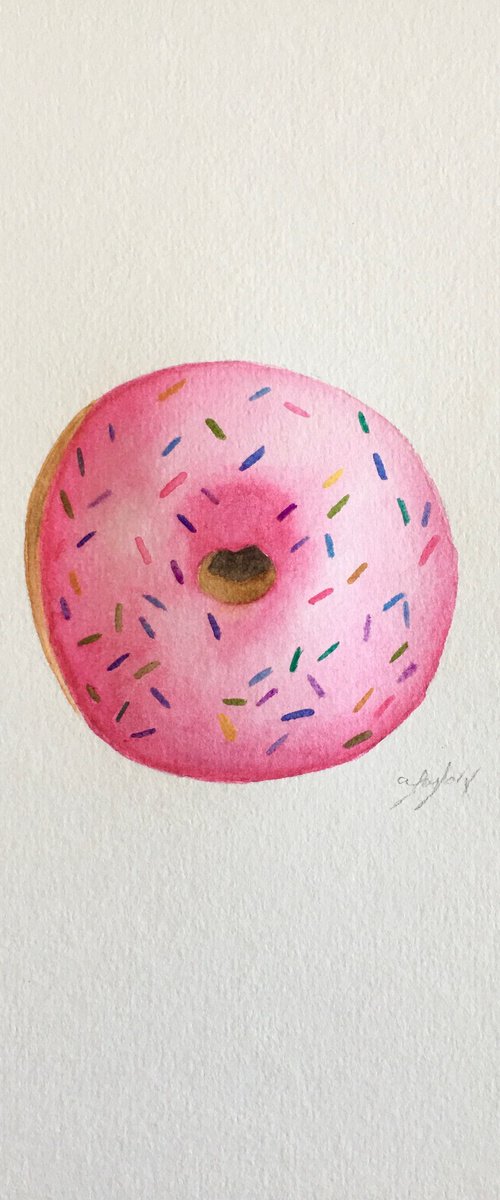 Pink Donut 2 by Amelia Taylor