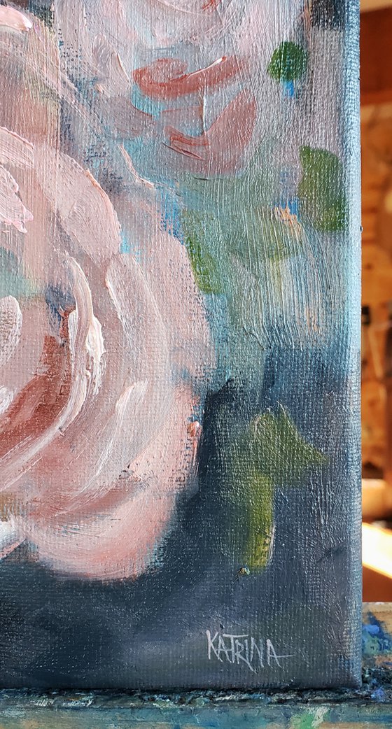 "Peonies in the Rain" - Flowers - Abstract