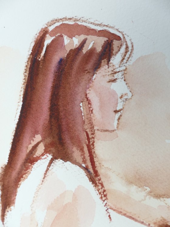 seated female nude