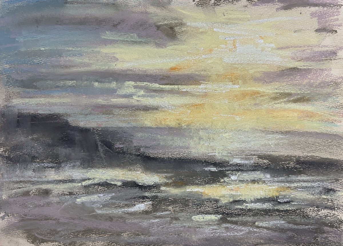 Sun setting over Constantine Bay by Louise Gillard