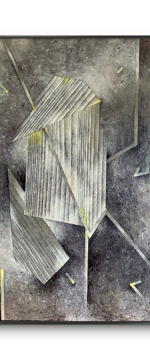 Striped reality, White flamingo by Arinika Stratievsky