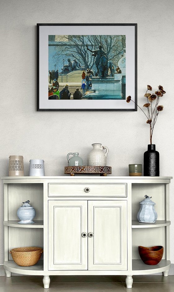 Snow Flurries On The Mall