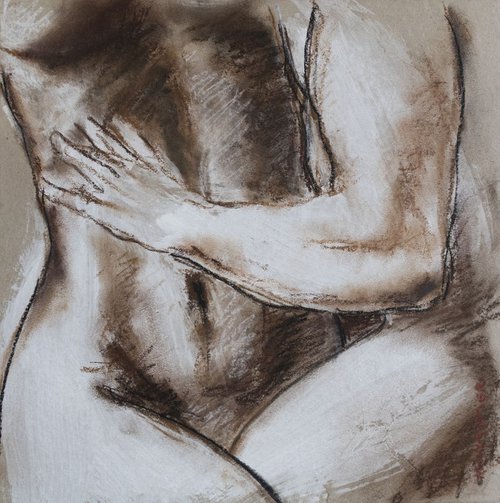The couple - nude body man woman naked people erotic male female love by Fabienne Monestier