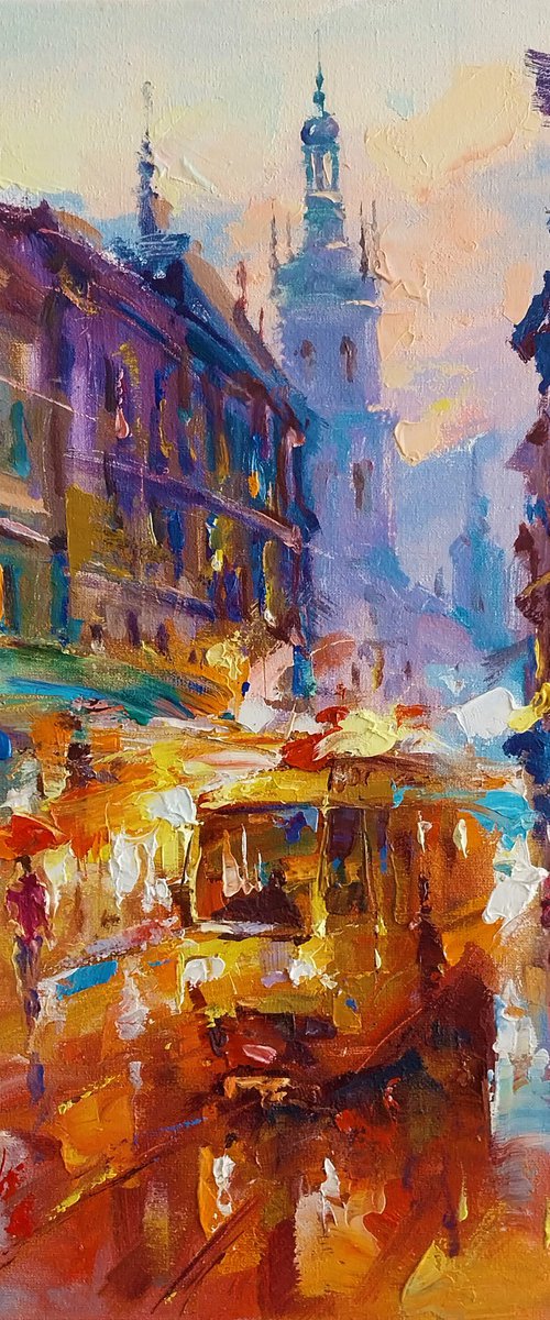 Evening tram by Andrej  Ostapchuk