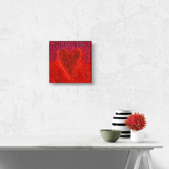 Textured Heart No. 2 - Abstract Mixed Media Heart art by Kathy Morton Stanion